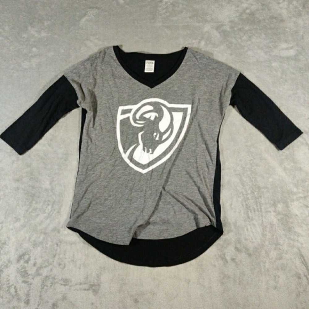 Victoria Secret Pink Virginia‎ Commonwealth University Womens Large Gray Black